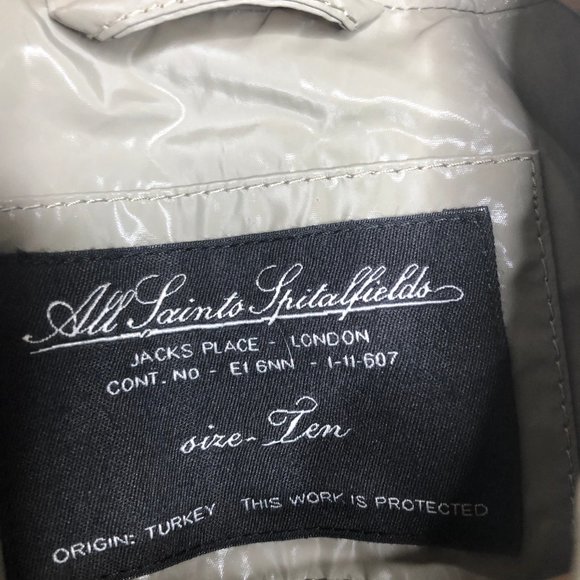 All Saints Spitalfields rain trench coat - Picture 3 of 7